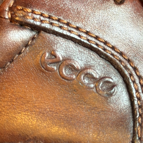 ECCO Seattle Bicycle Toe Leather Shoes Brown Tie Derby Comfort EU45 / US11-11.5 - Picture 13 of 16